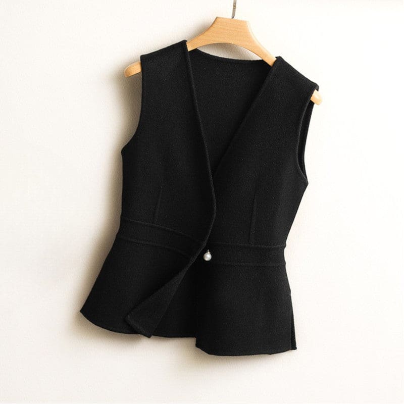 Maeve | Wrap Vest With V Neckline and Defined Waist