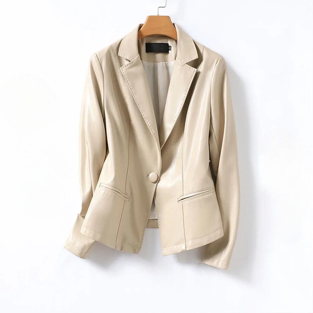 Faye | Blazer With Notched Lapels and Single Button Closure