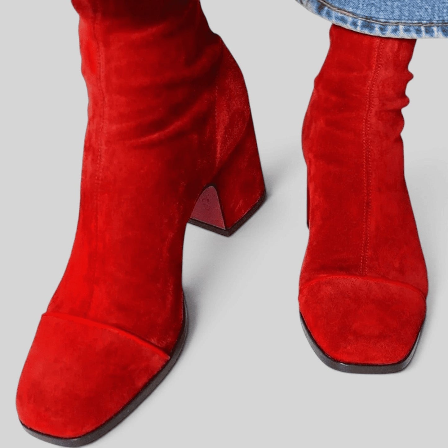 Camila | Women's Square-Toe Mid-Calf Heel Boots