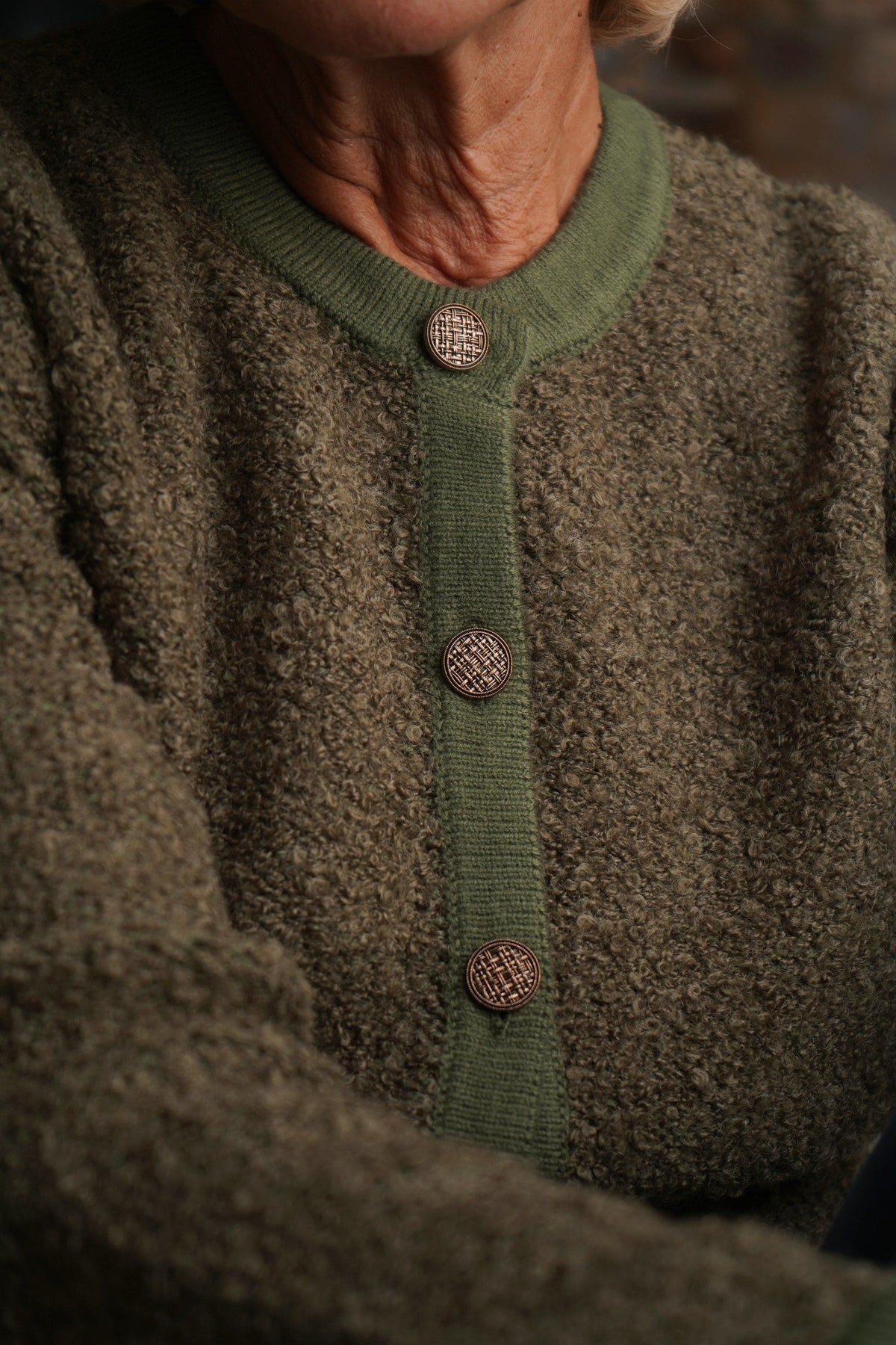 Rachel | Textured Longline Button Front Cardigan with Round Neck
