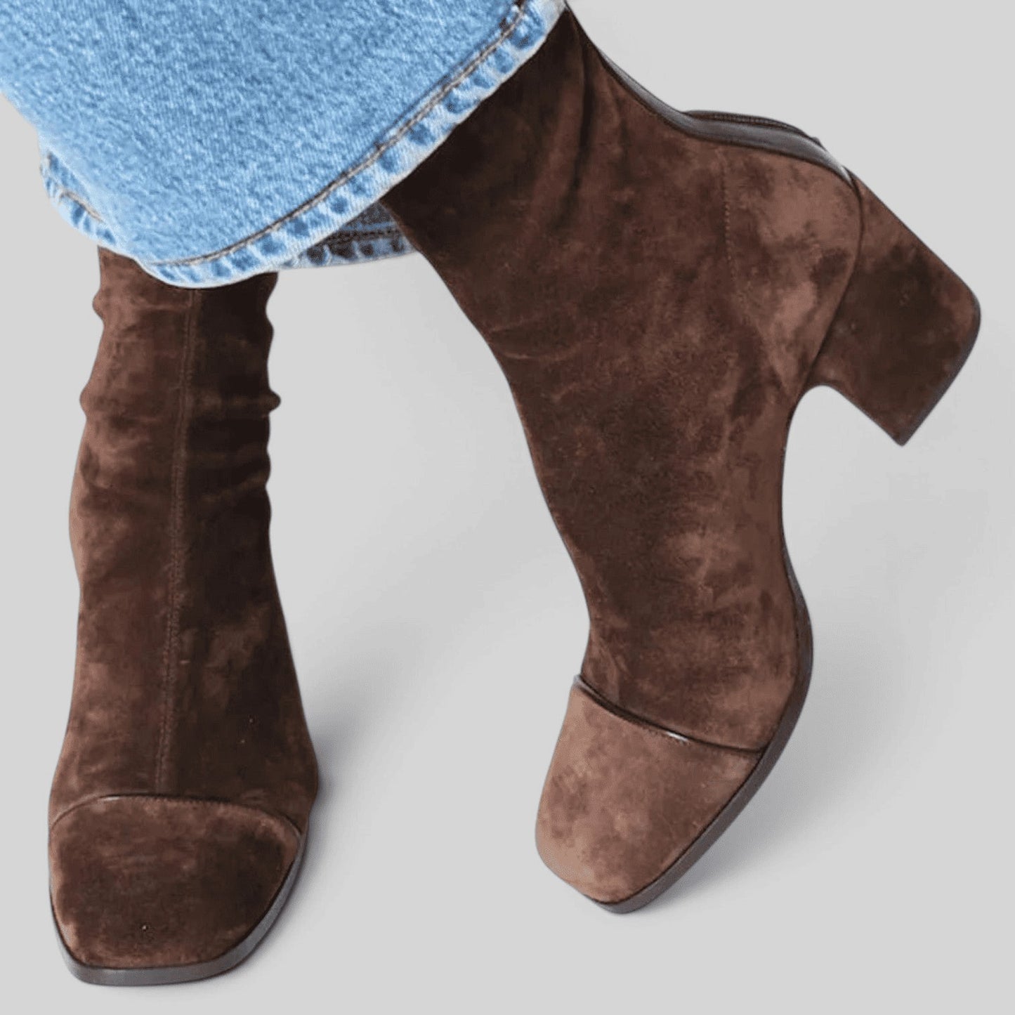 Camila | Women's Square-Toe Mid-Calf Heel Boots