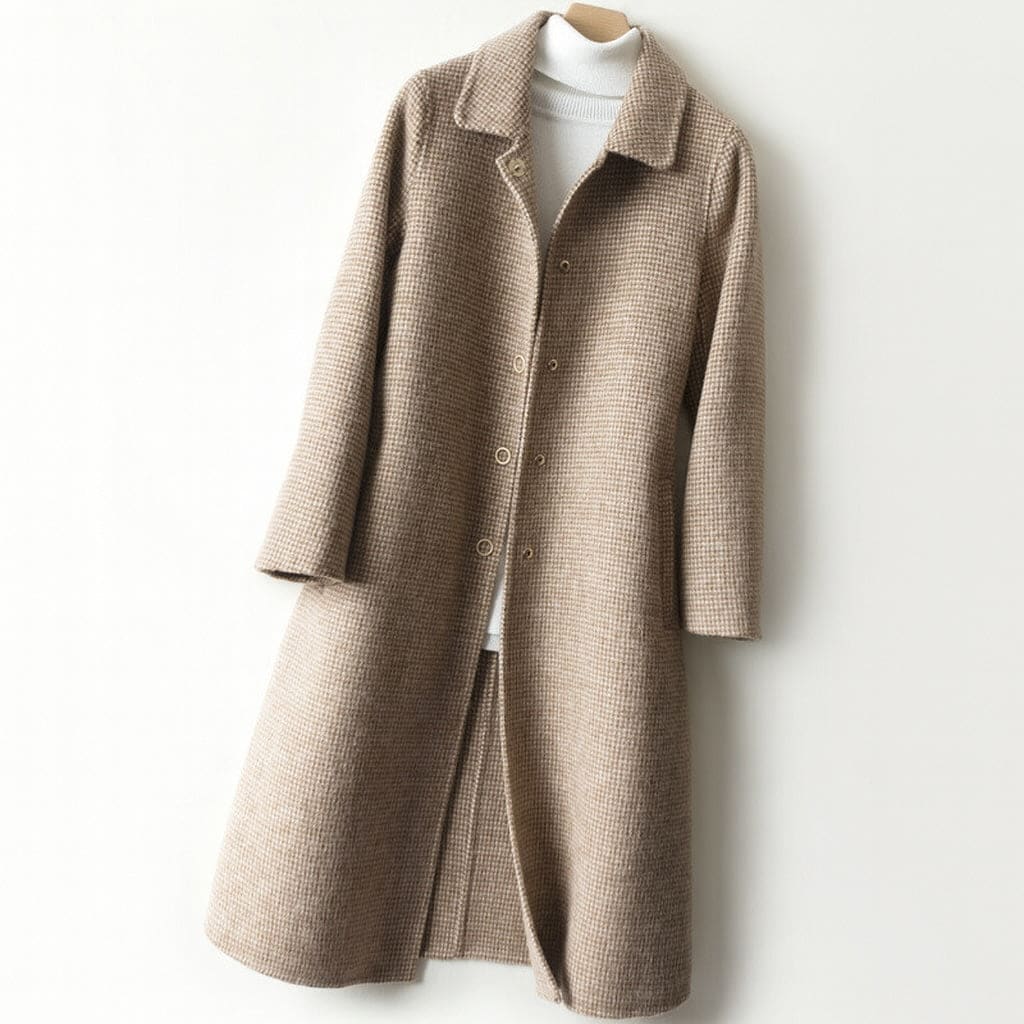 Fionnuala | Longline Button Front Coat With a Relaxed Silhouette