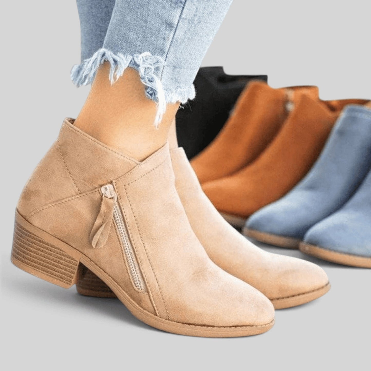 Evelyn | Women's Classic Block Heel Ankle Boots