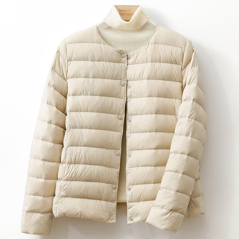 Brid | Puffer Jacket With Collarless Quilted Silhouette
