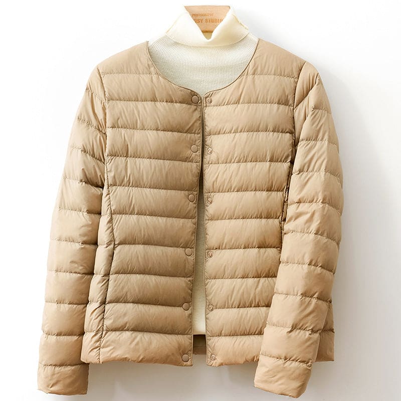 Brid | Puffer Jacket With Collarless Quilted Silhouette