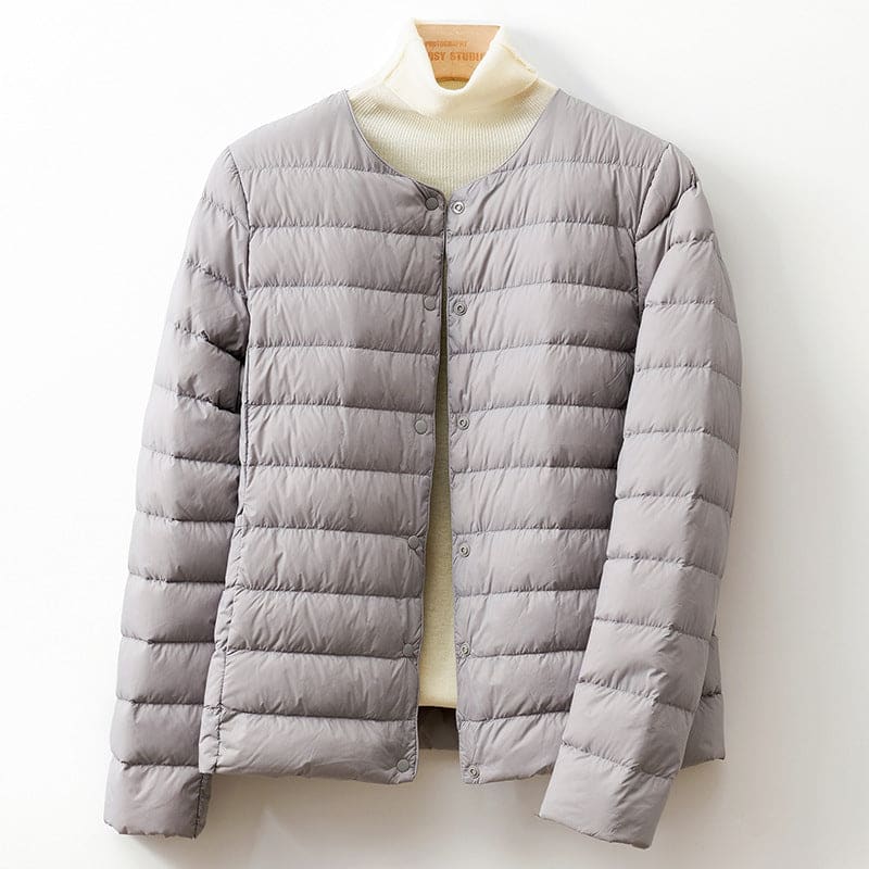 Brid | Puffer Jacket With Collarless Quilted Silhouette
