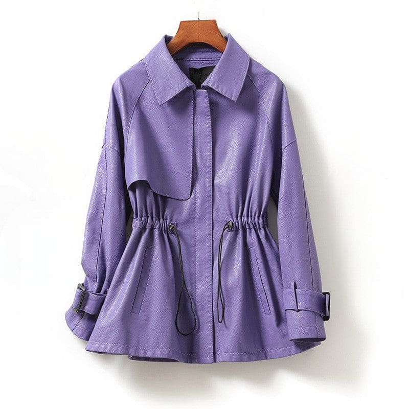Michelle | Belted Jacket With Drawstring Waist And Storm Flap