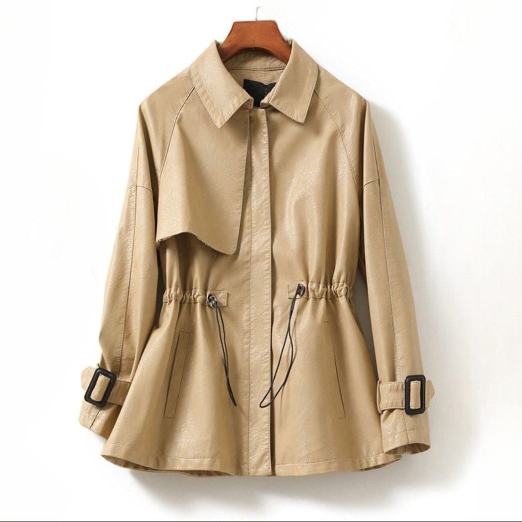 Michelle | Belted Jacket With Drawstring Waist And Storm Flap