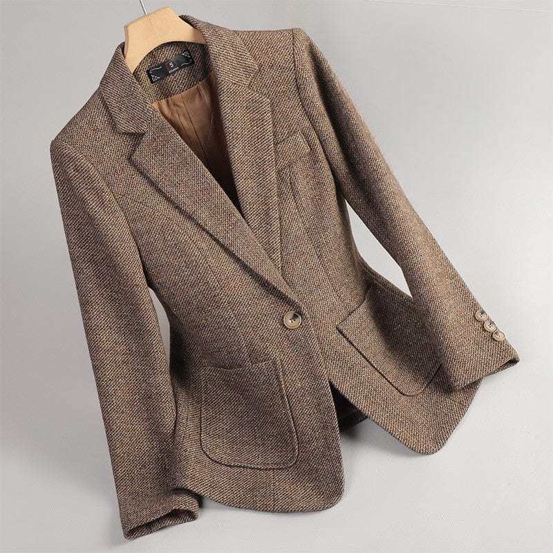 Ava | Tailored Blazer With Notched Lapels And Speckled Finish