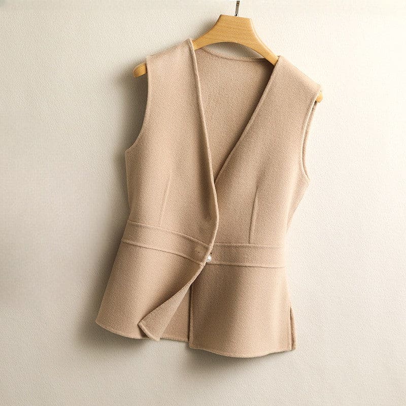 Maeve | Wrap Vest With V Neckline and Defined Waist