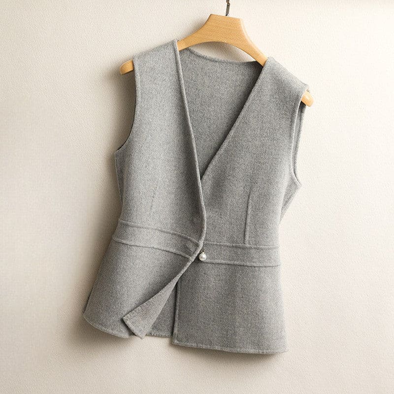 Maeve | Wrap Vest With V Neckline and Defined Waist