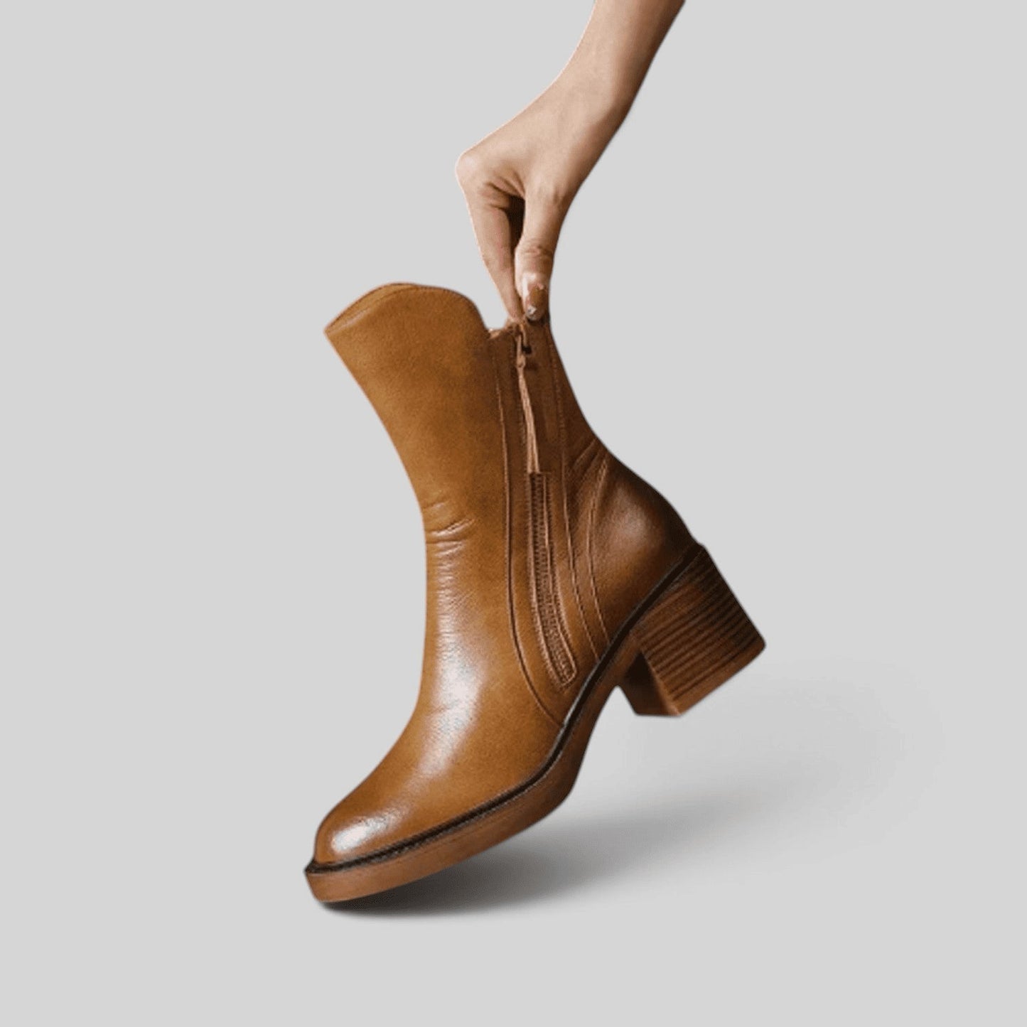 Niamh | Women's Side-Zip Block Heel Ankle Boots