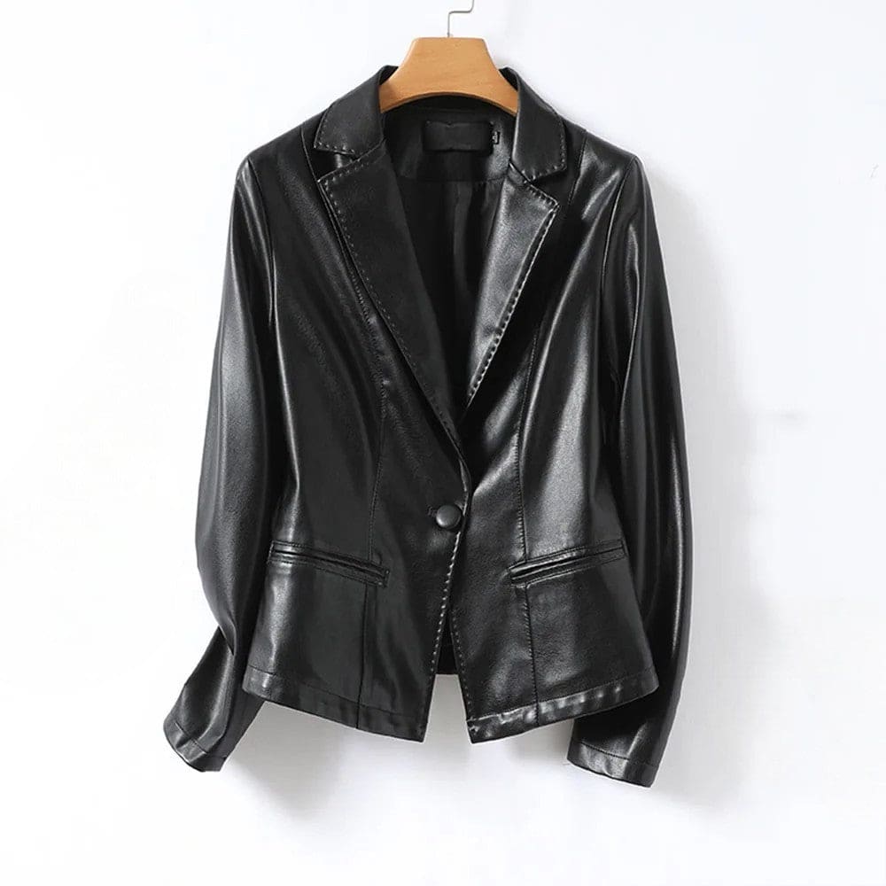 Faye | Blazer With Notched Lapels and Single Button Closure